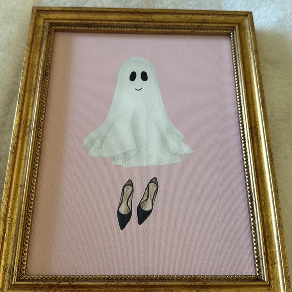 👻Halloween pink ghost with black heels in picture frame👻 - Picture 2 of 8